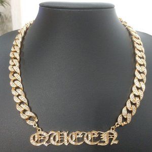 QUEEN Rhinestone Necklace
